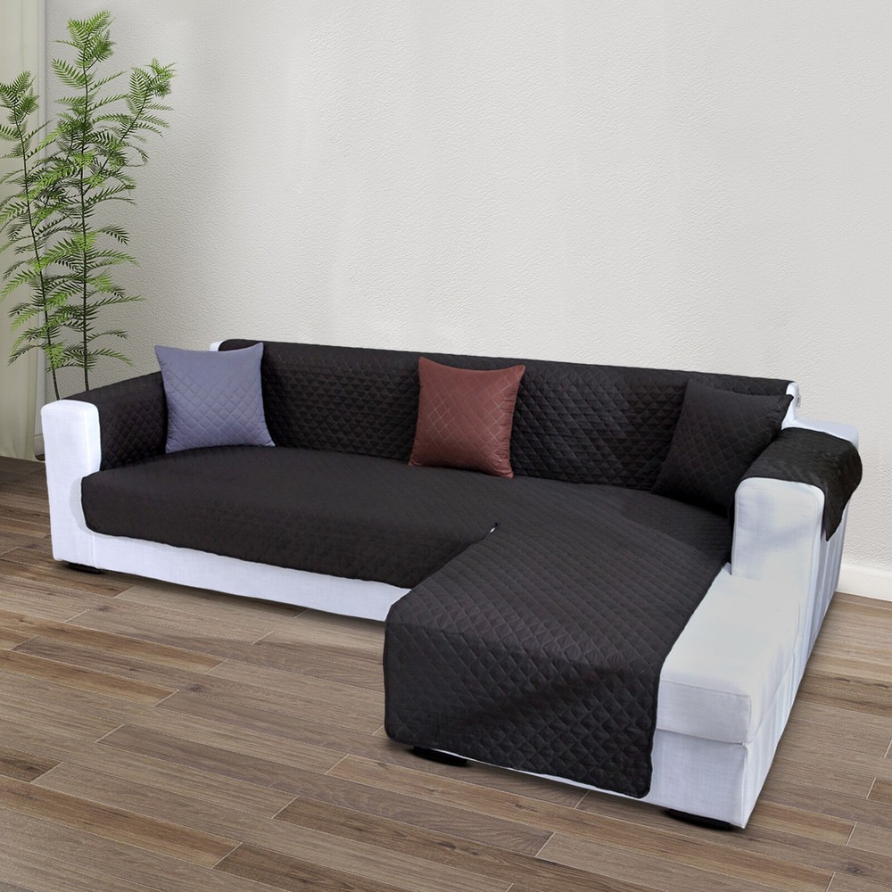 Reversible L-Shape Pet Couch Cover with Chaise Lounge for Sectional Sofa