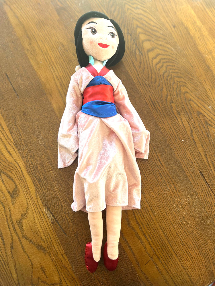 Princess Mulan Plush Doll, Long Hair, 21 inches, New without Tags