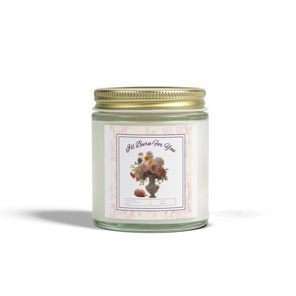 Bridgerton Themed Valentine Coconut Apricot Wax Candle Hand Poured