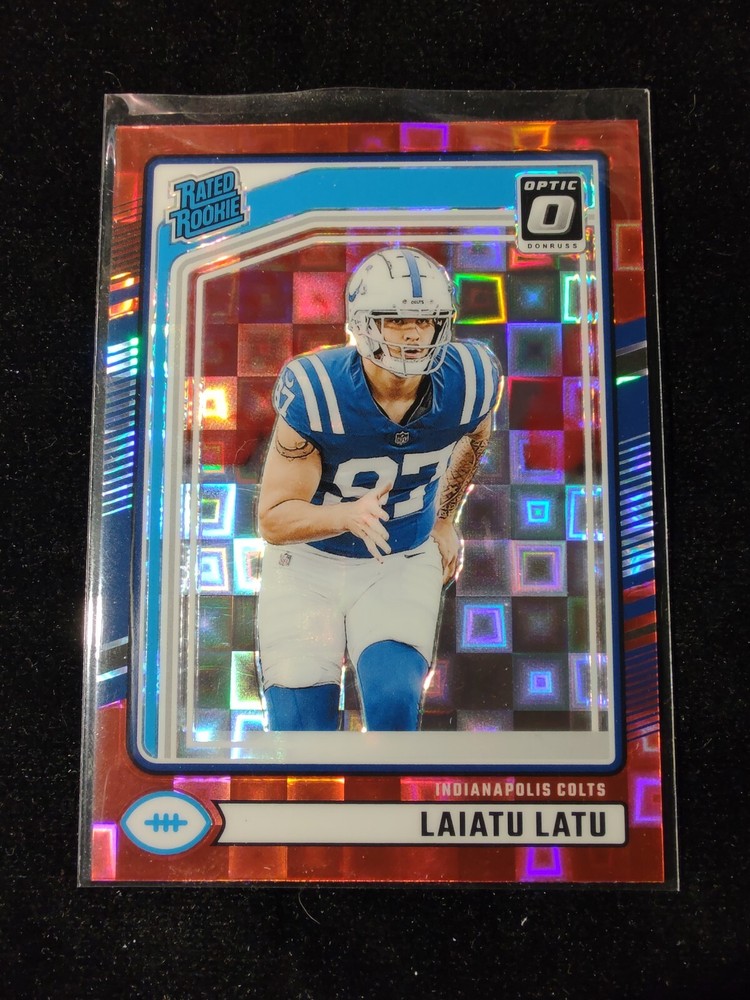 2024 NFL Panini Donruss Laiatu Latu Optic Red Pandora #311 Colts Rated Rookie