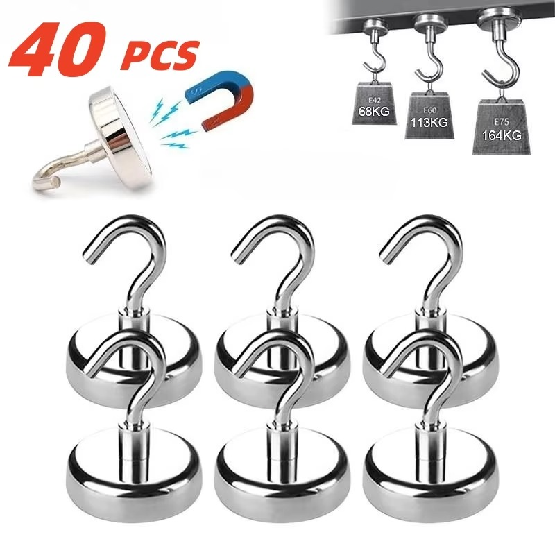 Dia Strong Magnetic Hook Hanger N52 Neodymium Clamping Magnet Hooks USA