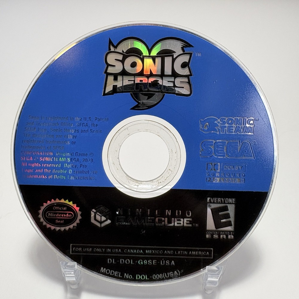 Sonic Heroes Nintendo Gamecube Loose DISC ONLY Tested Clean Fast Shipping