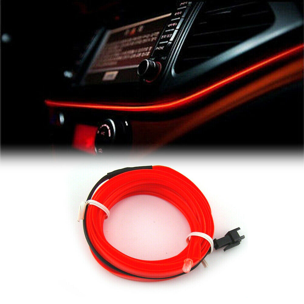 2m Interior LED Car Decorative Atmosphere Strip Wire Light Lamp DC12V Red