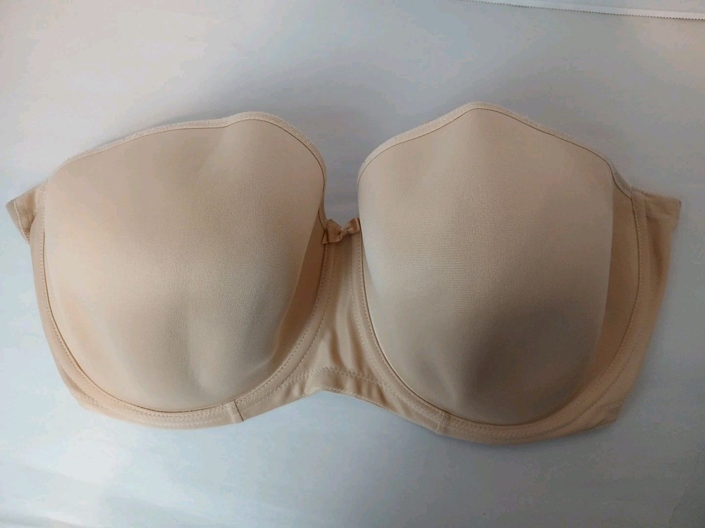 Elomi Strapless Tan Shape Enhancing Bra 36J for Support & Comfort  