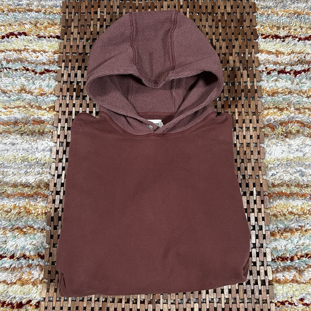 Huckberry Taylor Stitch Pullover Hoodie Hoody Jacket Burgundy Red Men’s XL