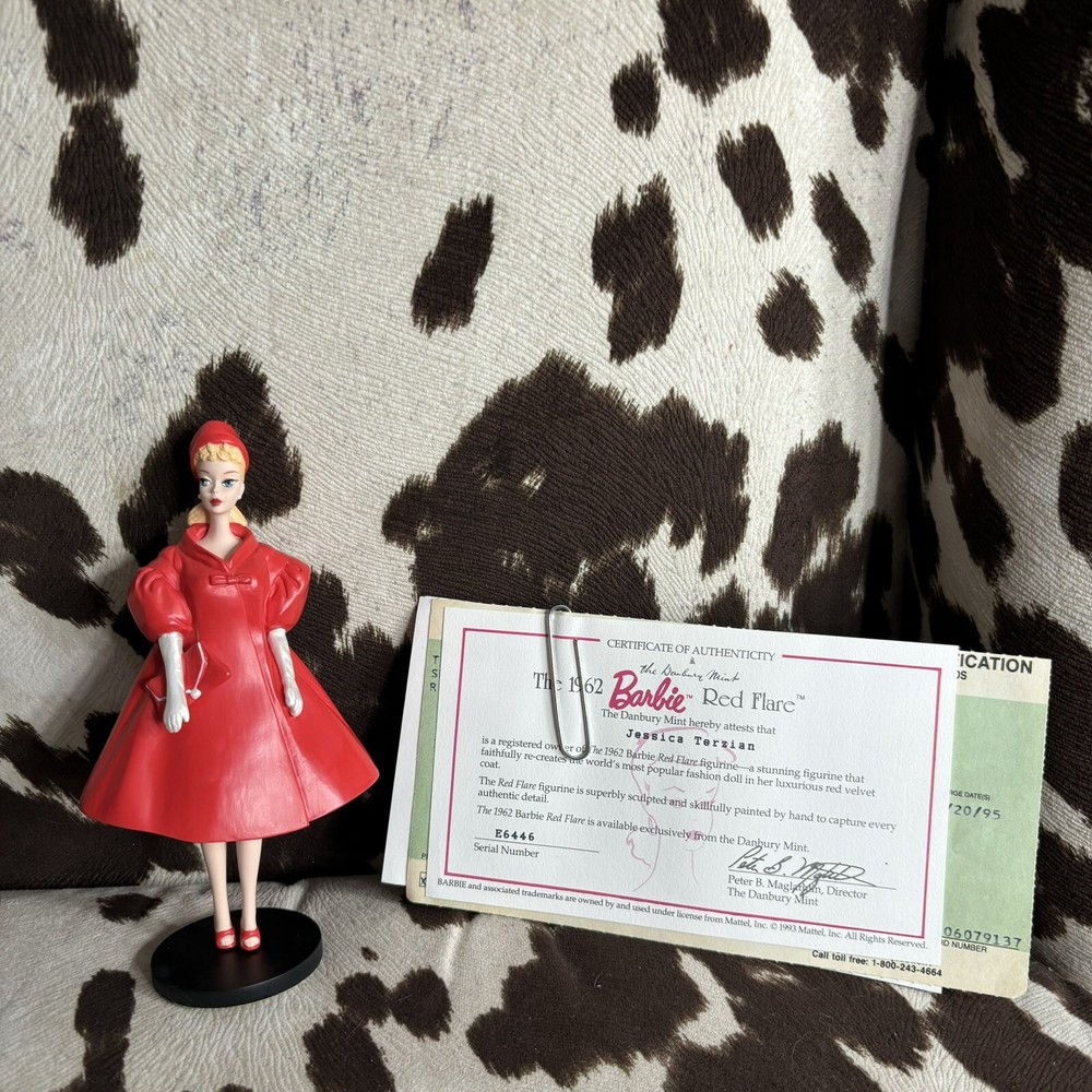 Barbie Danbury Mint Vintage 1993 ‘Red Flare’ Collectible Figurine New