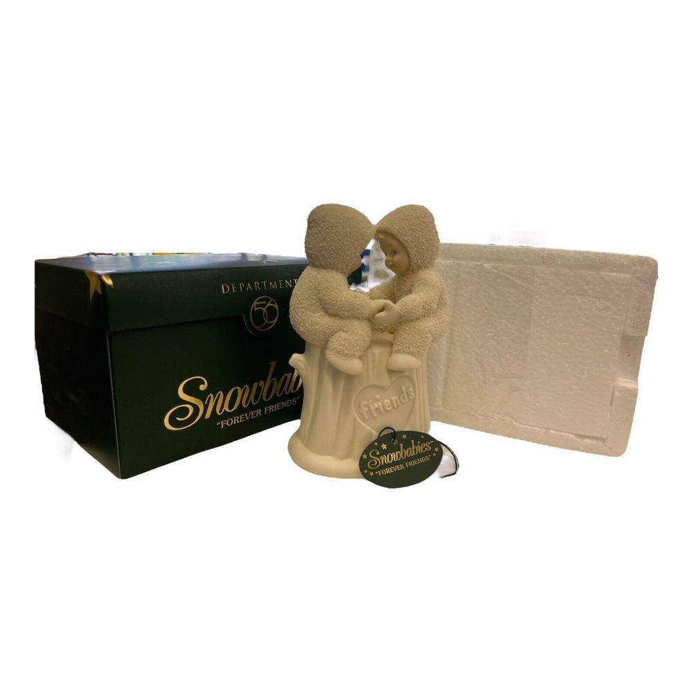 Forever Friends SnowBabies Sitting on Stump Figurine 69167 by Department 56