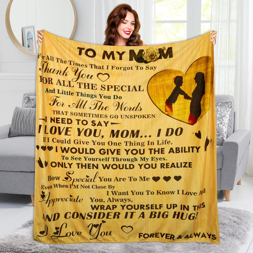 Gifts for Mom to My Mom Blanket Mom Gifts from Daughter or Son Birthday Gifts fo