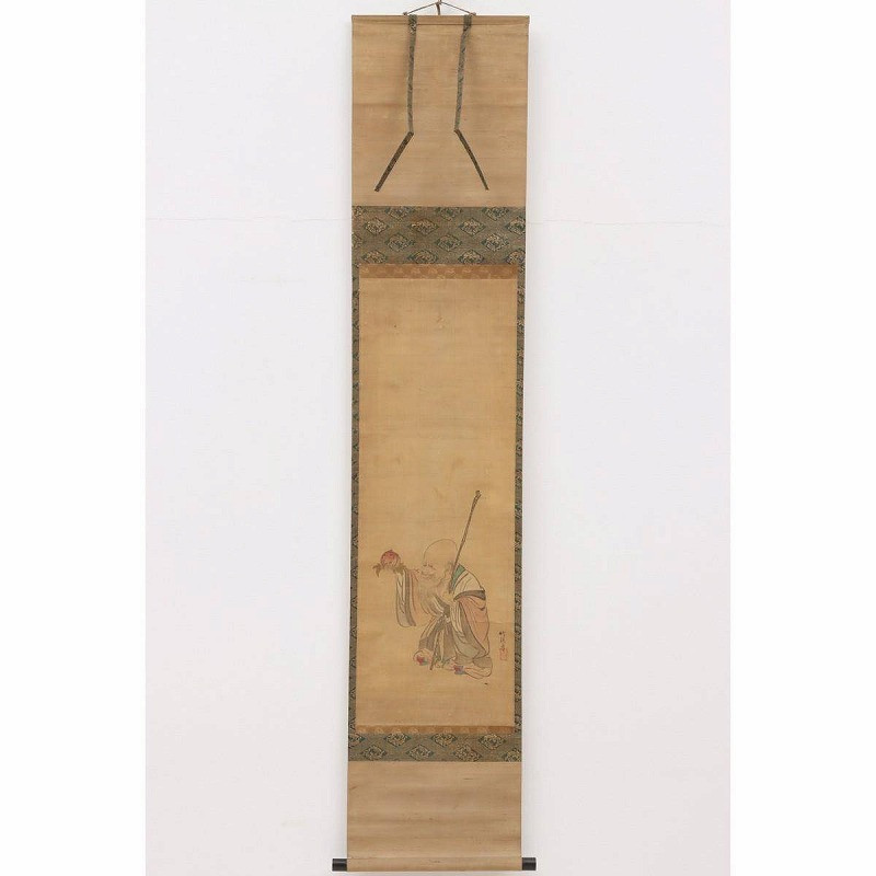 Ef06-9244 Tom Genuine Nakabayashi Takekei Hanging Scroll Silk Handwritten Colori