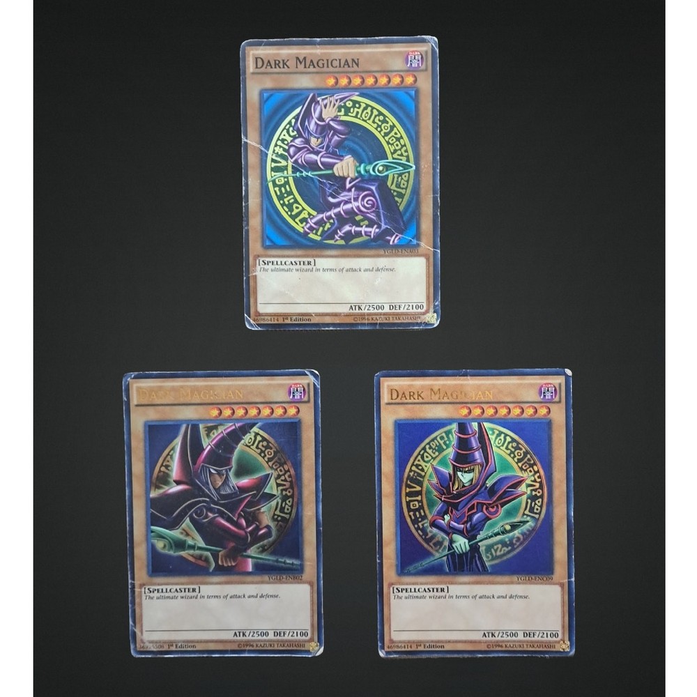 Yu-Gi-Oh! 1996 1st Edition Dark Magician Set - 3 Ultra Rare & Common Cards