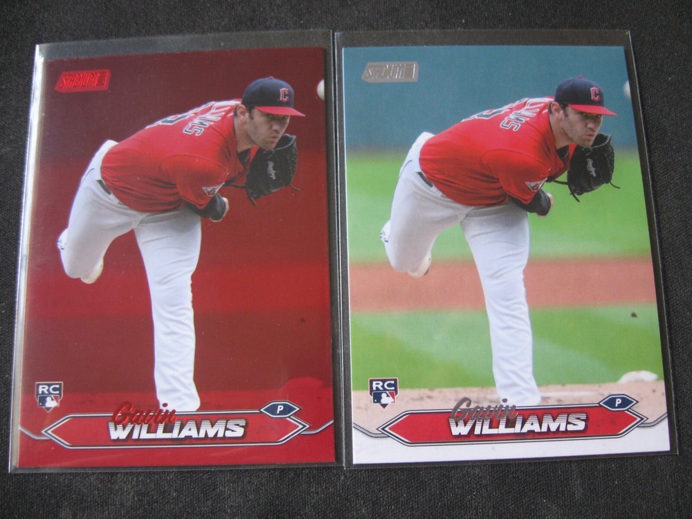 GAVIN WILLIAMS 2-CARD RC LOT 2024 Stadium Club Chrome RED FOIL/Base #251 CLEVE.