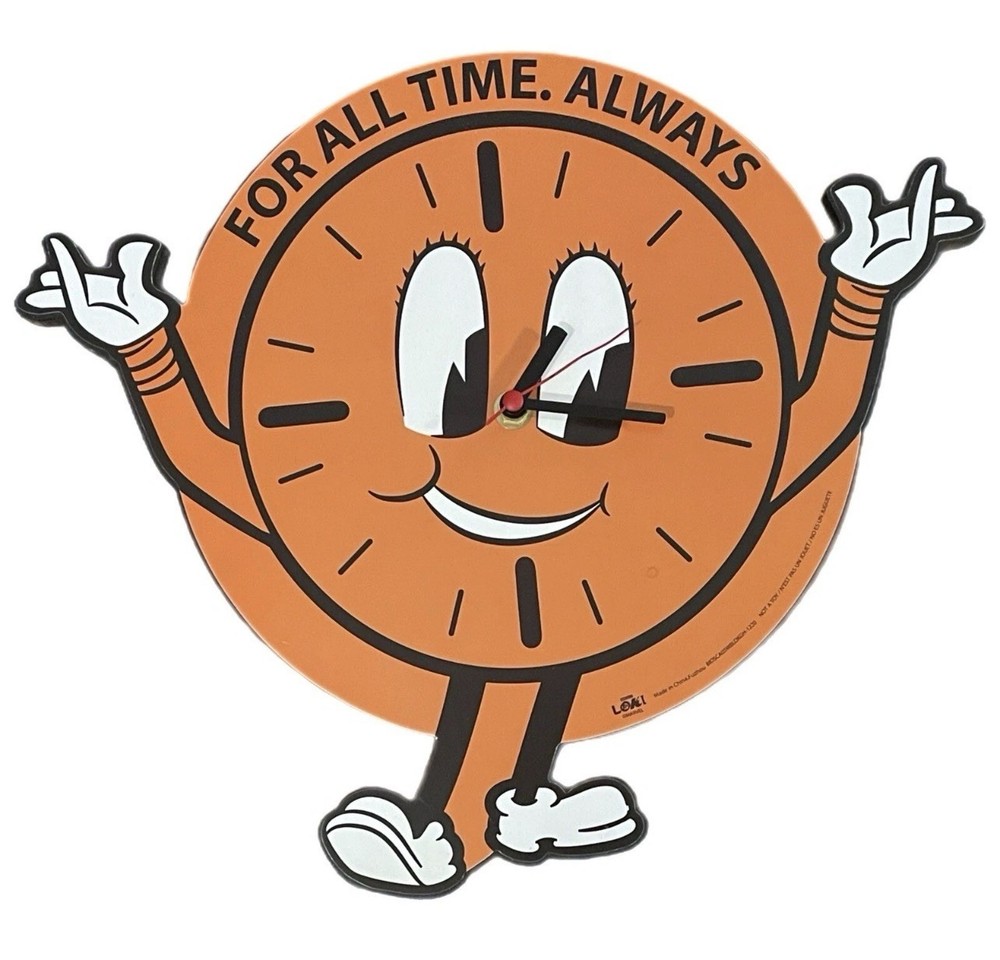 Marvel Loki Miss Minutes For All Time Always Orange Round Shaped MDF Clock 11.5”