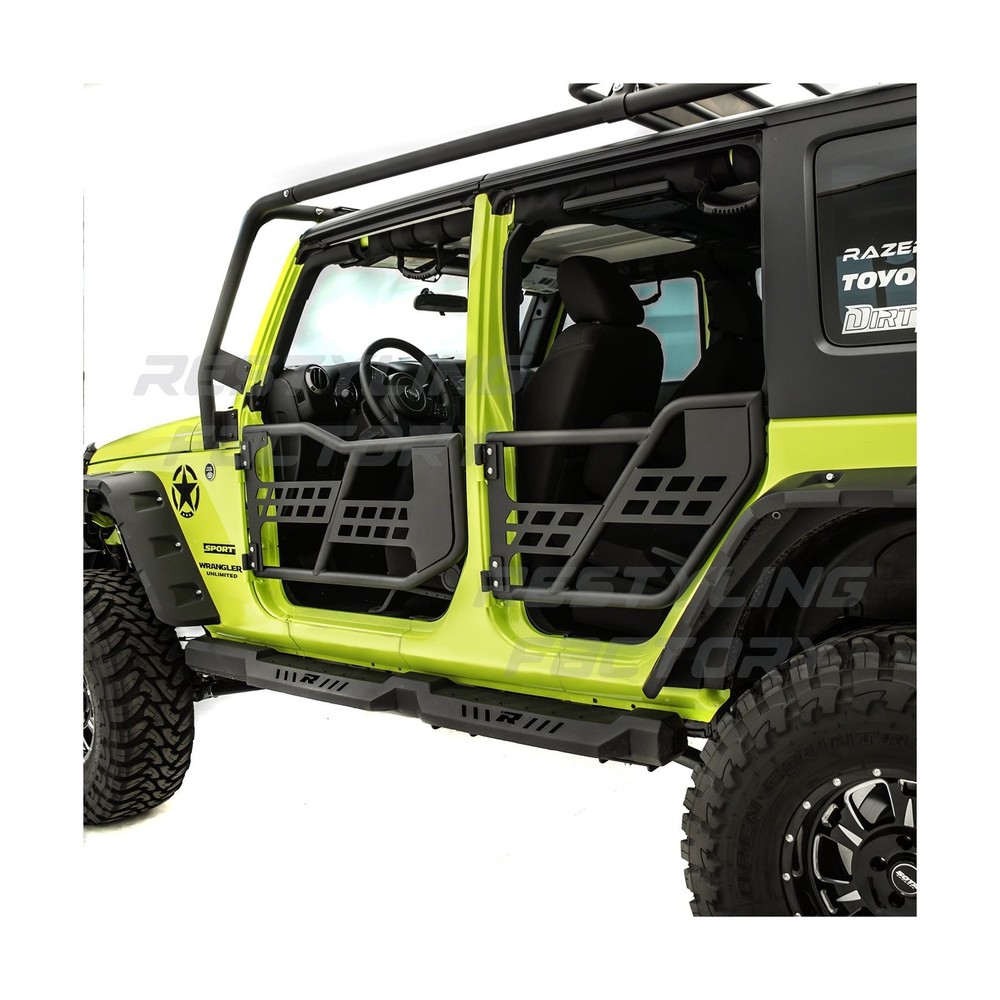 -Rock Crawler Off Road Replacement Front+Rear Tubular 4 Door Set Without Mirr...