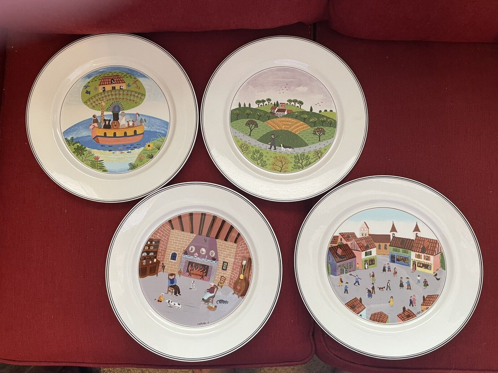 Villeroy & Boch Design Naif Laplau Dinner Plates, Set of 4