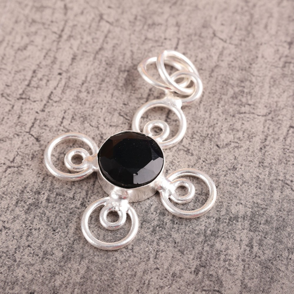 Handmade Black Onyx Sterling Silver Mother’s Christmas Pendant Jewelry