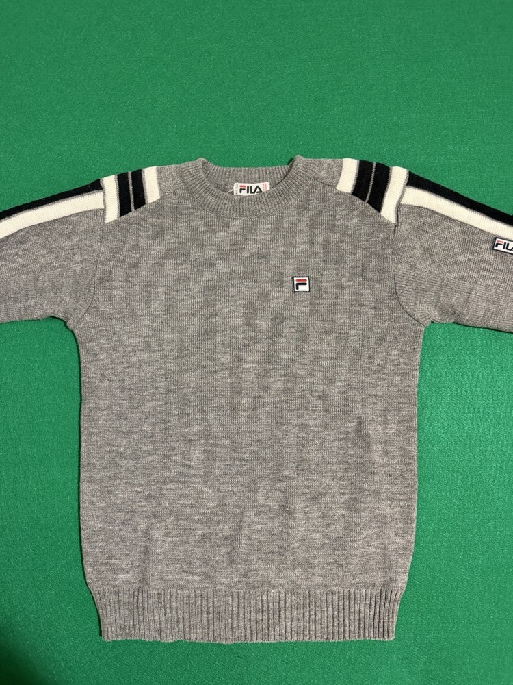 Vintage Fila Bjorn Borg Sweater Sweatshirt Wool Grey