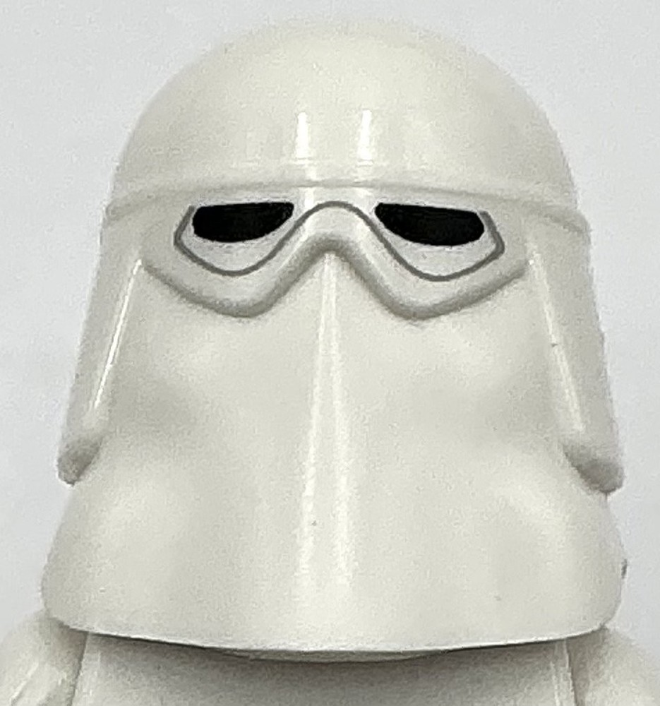 Lego New White Minifigure Headgear Helmet SW Snowtrooper w/ Black Eye Holes Part