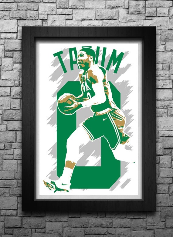 JAYSON TATUM art print/poster BOSTON CELTICS FREE S&H! JERSEY