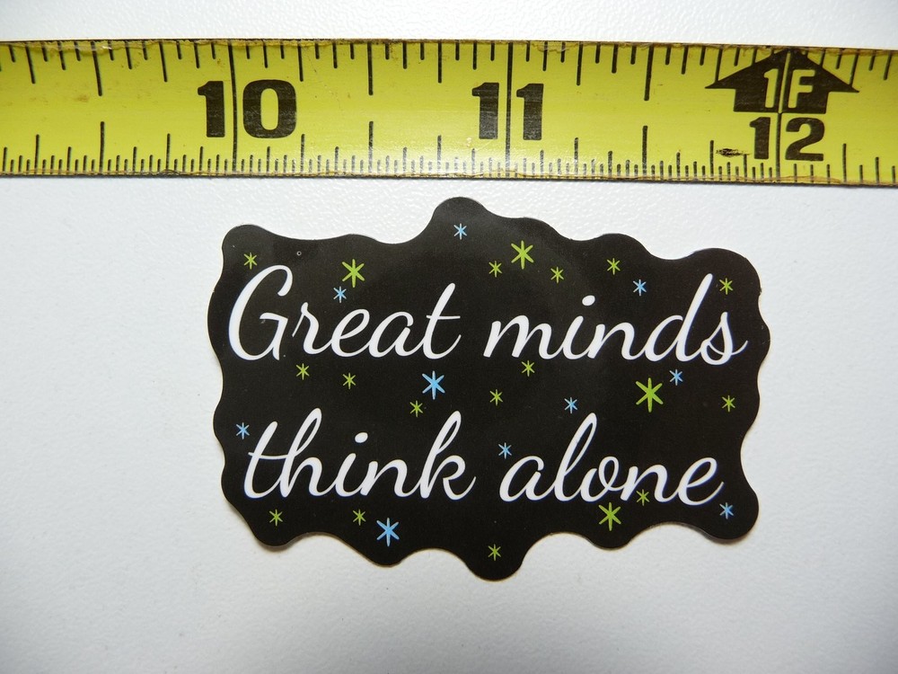 Introvert Think Alone Motivational Sticker Decal Positive Attitude