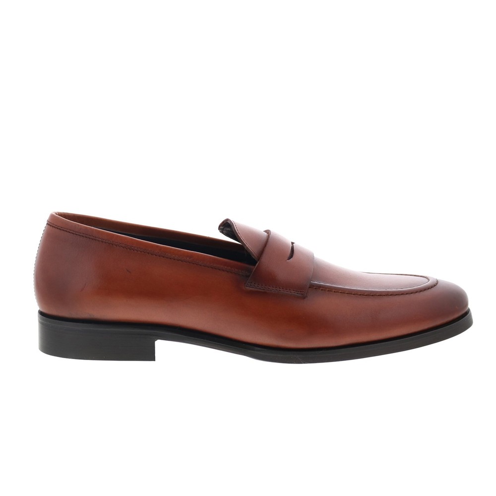 Bruno Magli Nolan MB5NOLB0 Mens Brown Leather Loafers & Slip Ons Penny Shoes 11