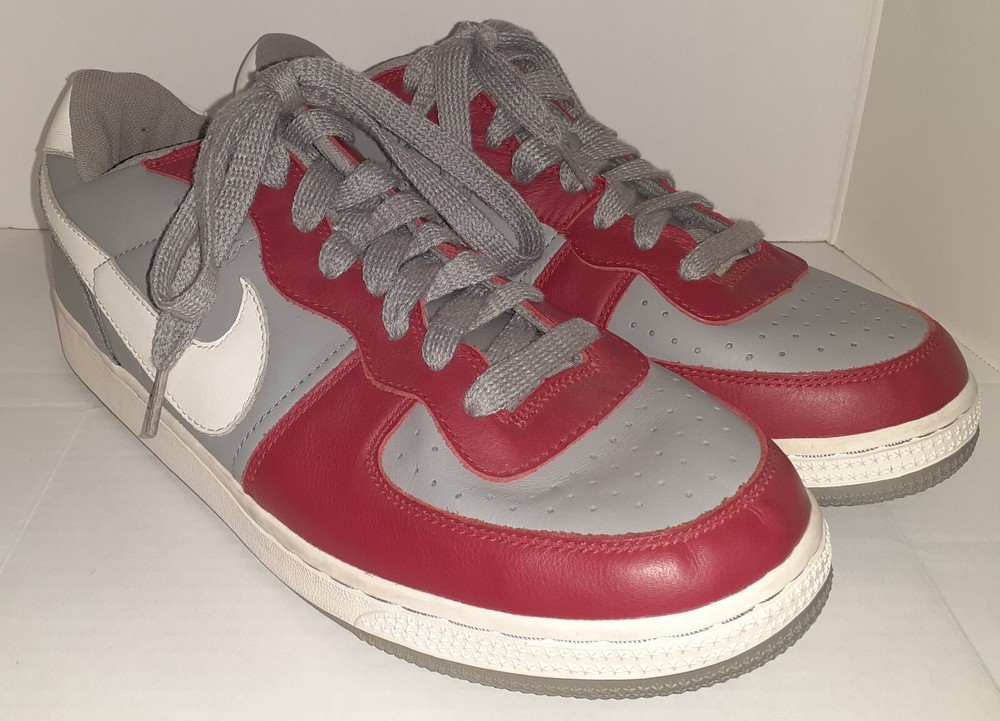 Nike Terminator Low Varsity Red Grey White 308841 011 00 Men's Size 13