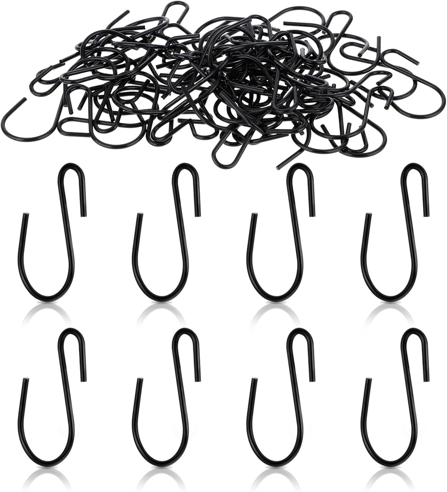 60-Piece 1-Inch Stainless Steel S-Hooks for Hanging Small Items