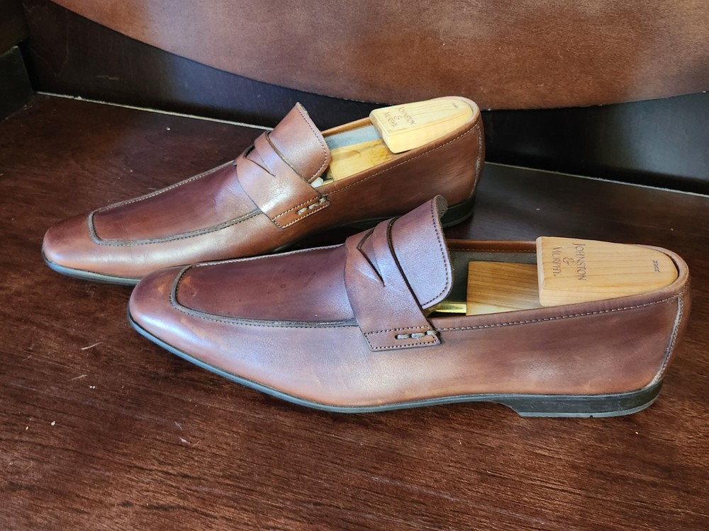 Magnanni Ramiro II Mens Penny Loafers Size 10M  Brown Slip On Shoes