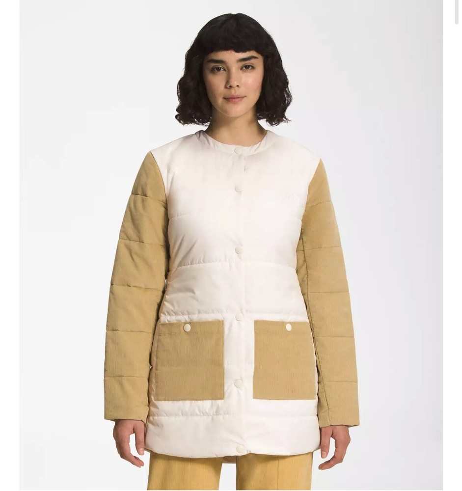 The North Face Womens XS Quilted Midi Puffer Jacket Collarless $179