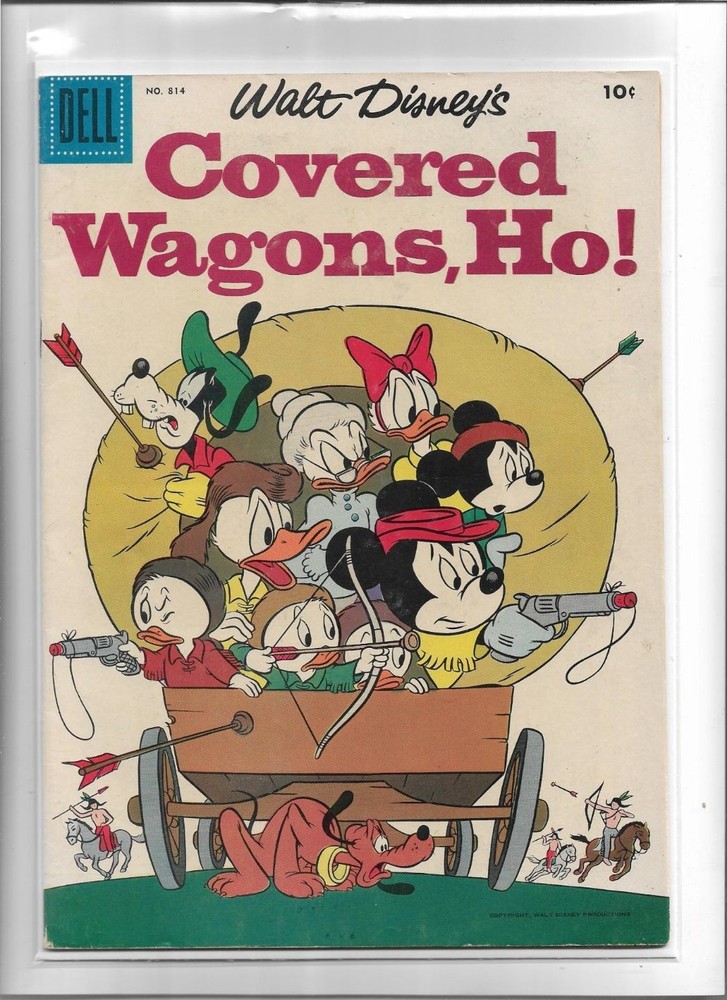 WALT DISNEY'S COVERED WAGONS, HO! #814 1957 VERY FINE- 7.5 6443 Four Color