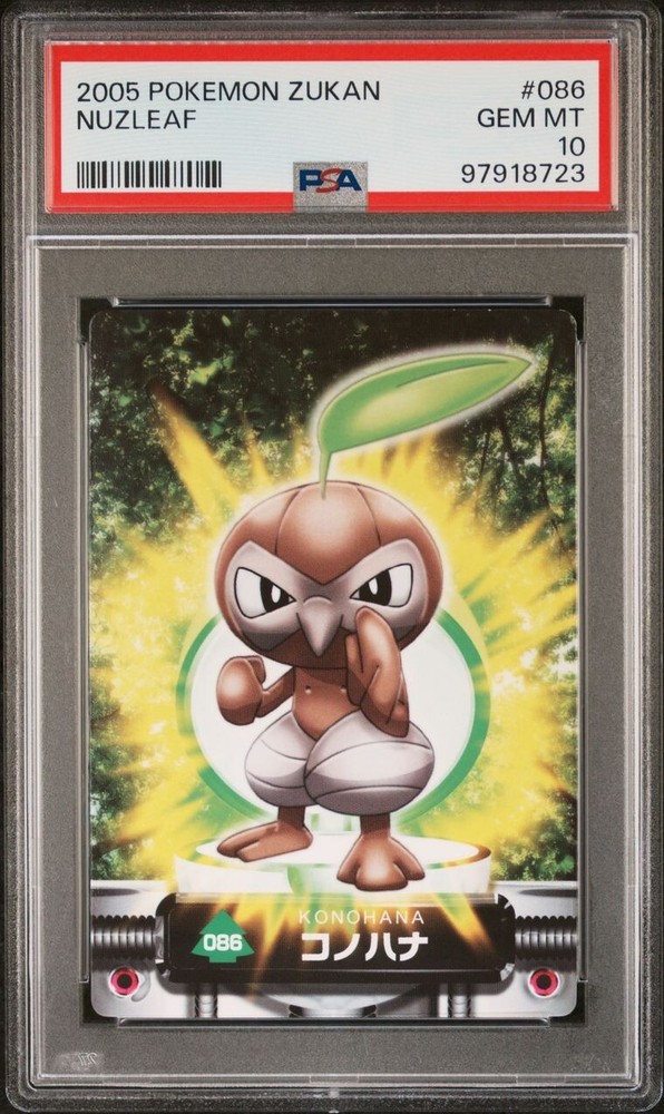 PSA 10 GEM MINT Nuzleaf #086 Carddass Zukan Advanced Bandai Pokémon POP 2