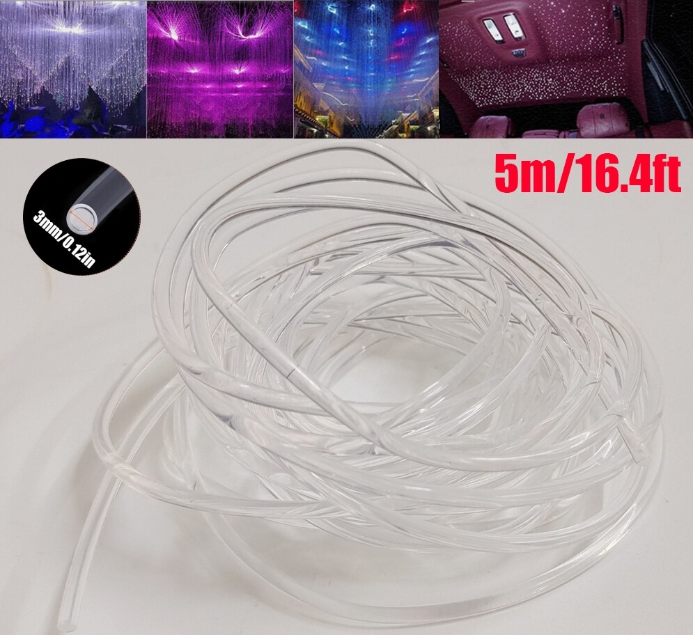 3.0mm 16.4ft Glow Optic Fiber Cable for LED Ceiling Light Home DIY Decor
