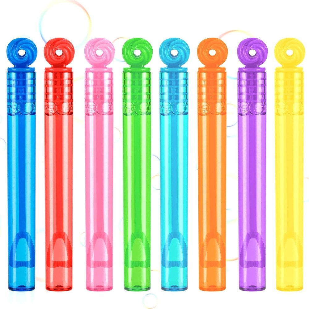 32 Pcs Mini Bubble Wands,8 Colors Circle Party Favors for Kids Supplies in...