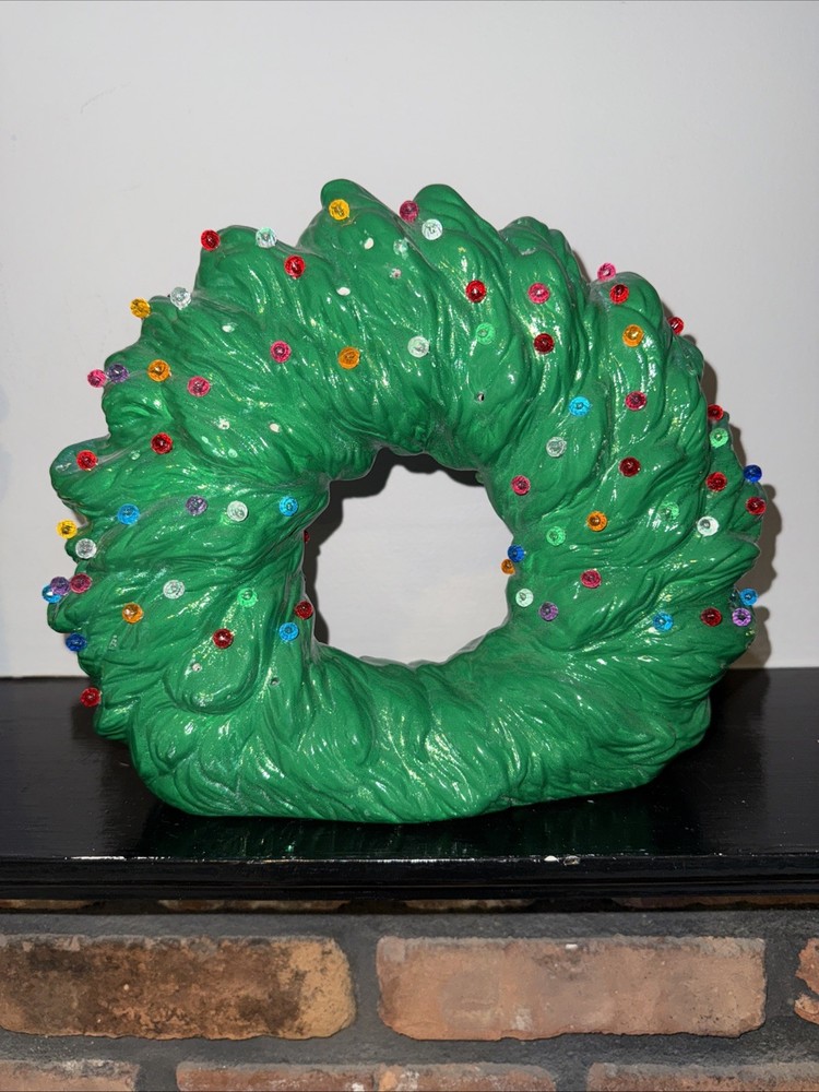 Vintage Ceramic Wreath 9.5” X 12”