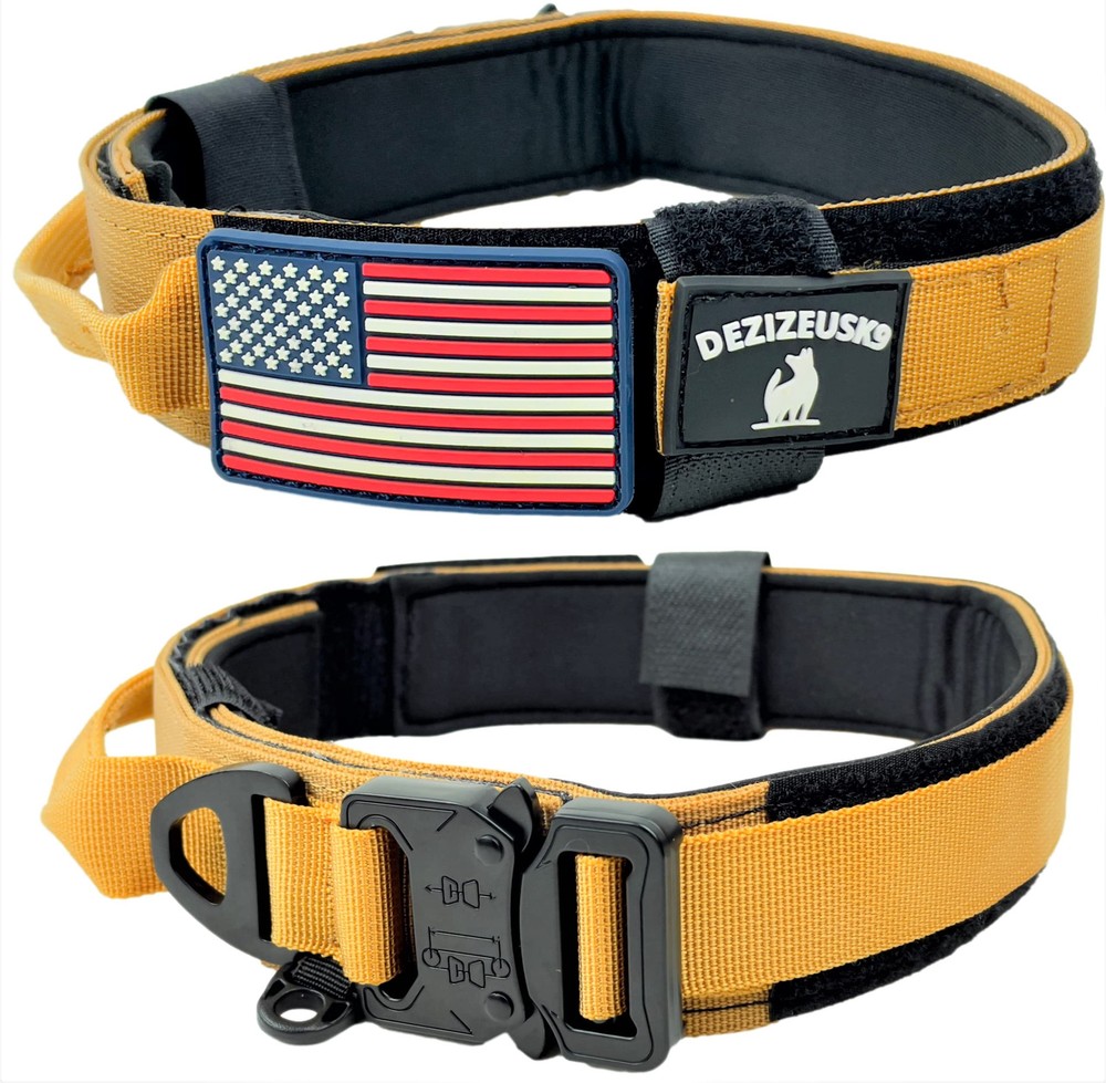 Tactical Dog Collar with Handle 1.5 Inch Heavy Duty Customized Design