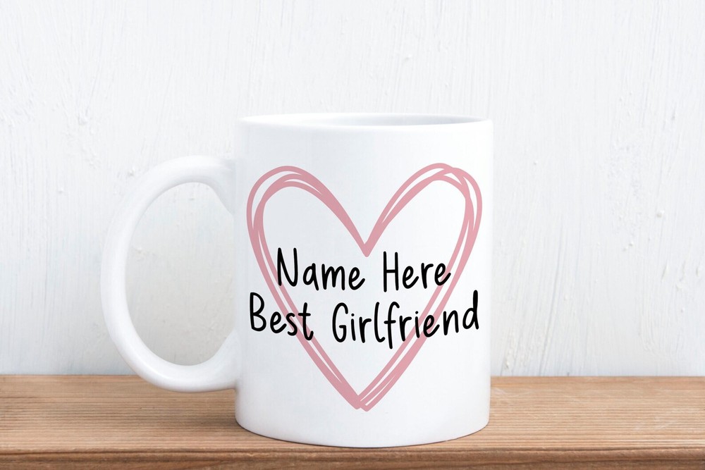Personalised Best Girlfriend Valentines Gift Mug