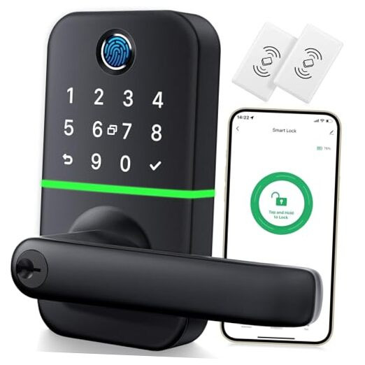 Smart Keypad Door Lock with Handle - Keyless Digital Entry