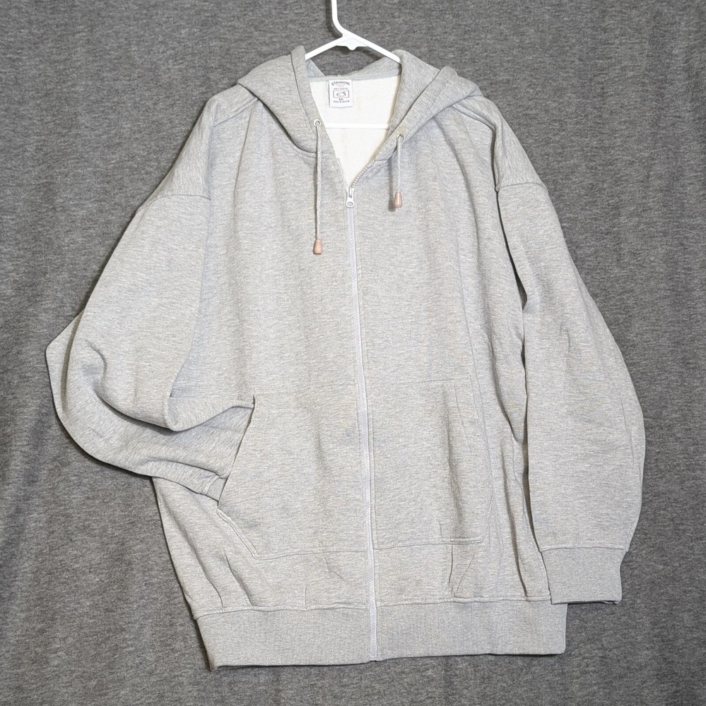 STARDOM Signature Series Hoodie Full Zip 3XL Men’s Sweatshirt Skater Y2k Gray