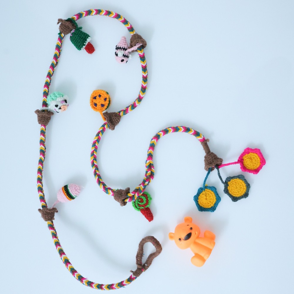 Woollen Baby Cradle Decorative Lace and Handmade Rope Gift - Honeybee