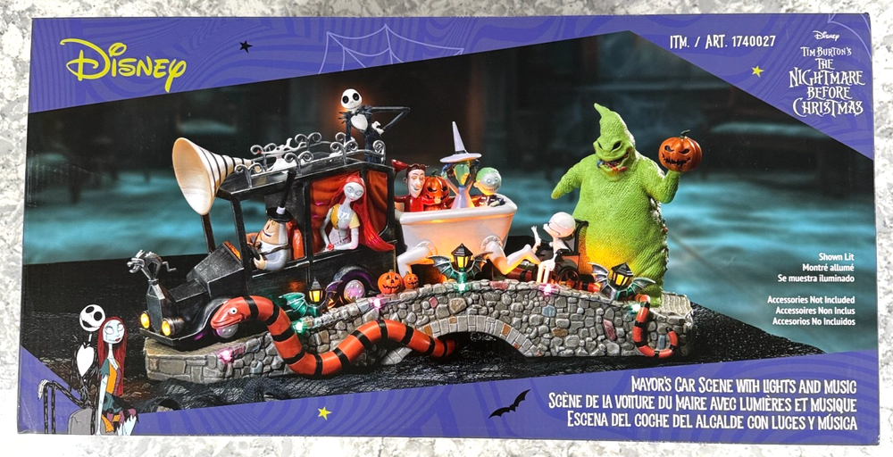 Disney’s Nightmare Before Christmas Halloween Mayor’s Car Scene Decor Costco NEW