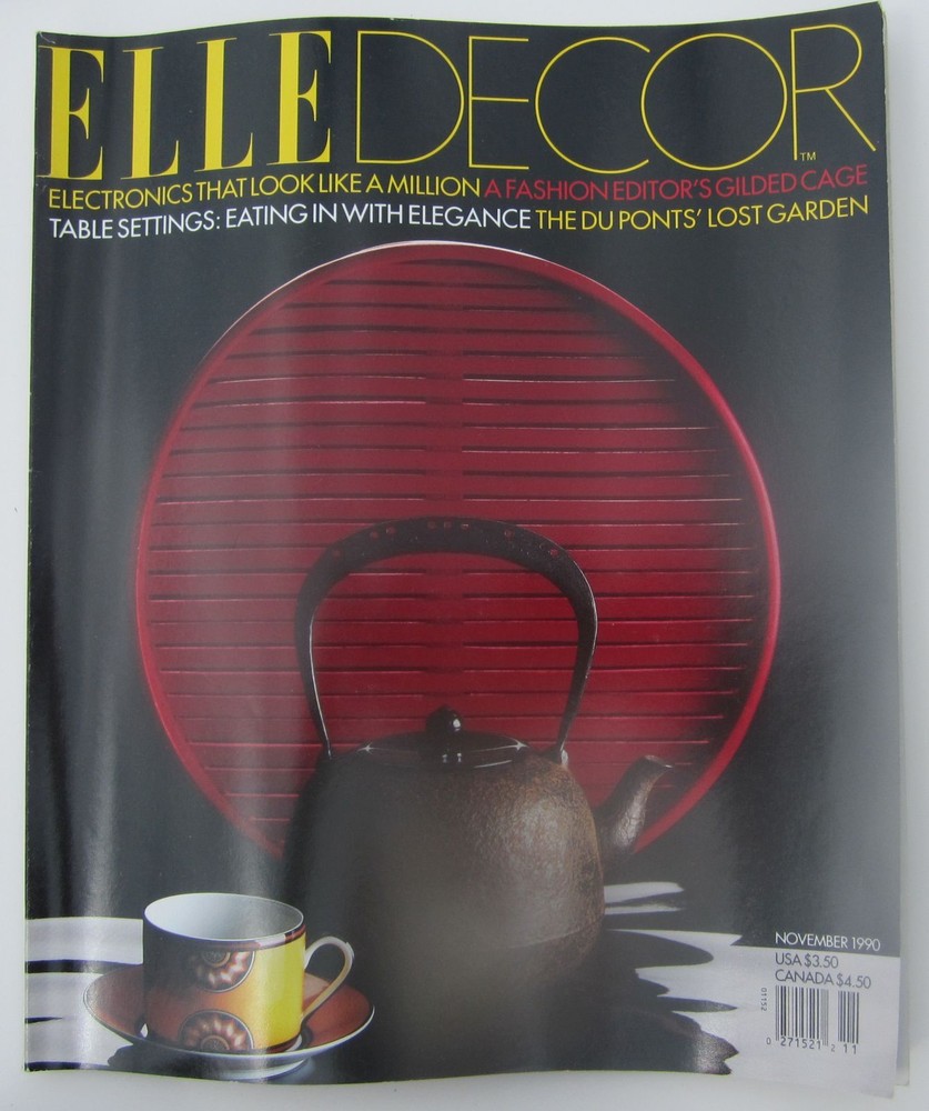Elle Decor Magazine 1990 November Fashion Good Condition 1990s Vintage