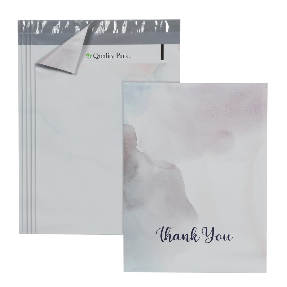 Quality Park Thank You Poly Mailers, 10 x13 Inch Shipping Envelopes, 100 Pack...