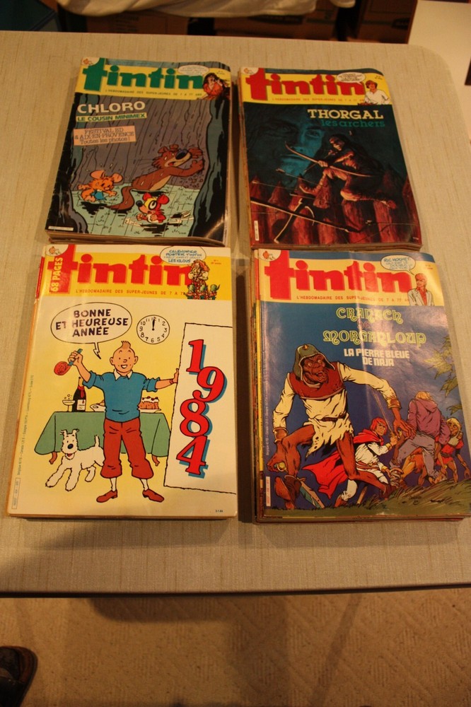 Journal Hebdomadaire Super-Jeunes TINTIN 1984 no. 1 à 52 année complète