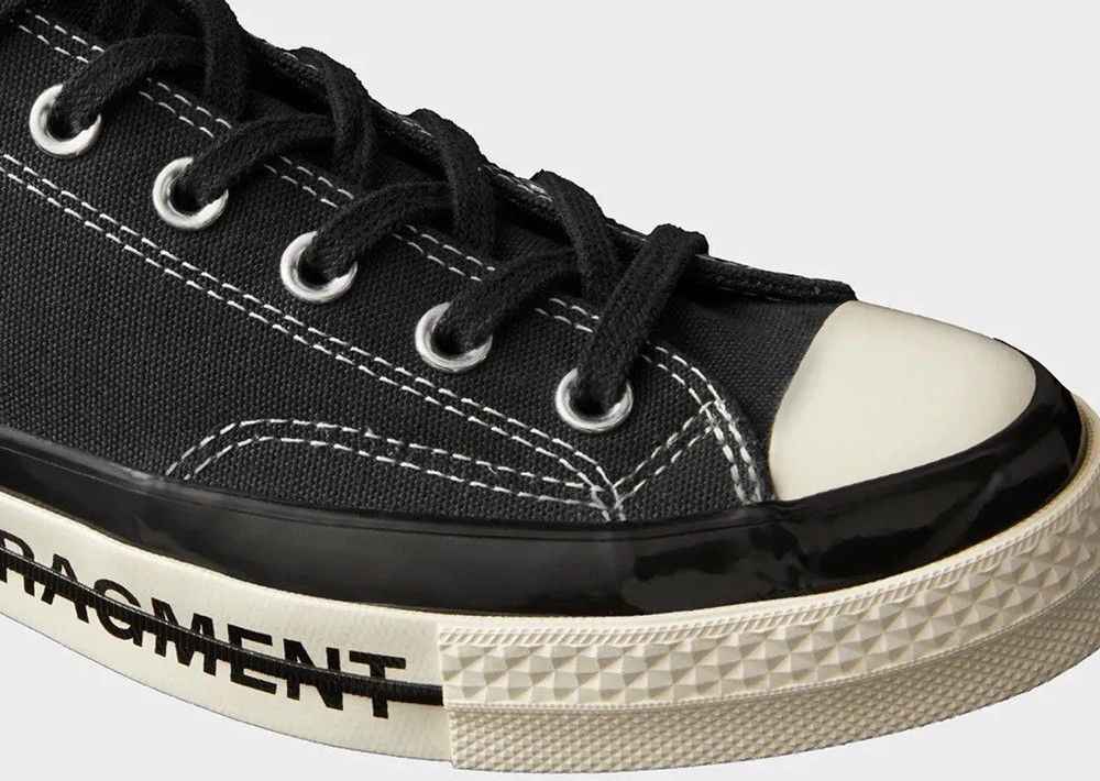 Fragment x Moncler x Converse Chuck 70 Low Black Mens Size 11.5 Sneakers