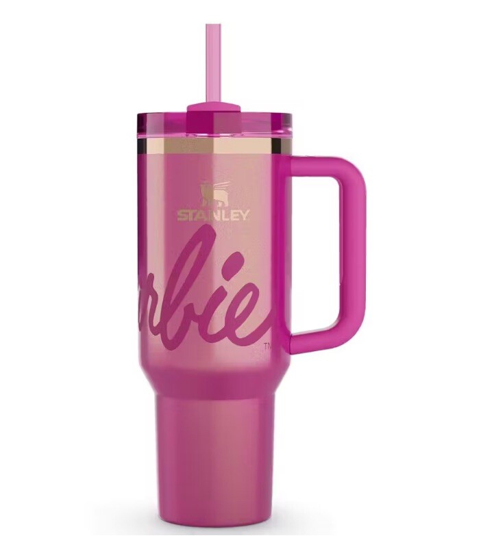🔥NEW SEAL🔥Stanley x Barbie Legends Flowstate Quencher 40oz Tumbler Barbie Icon