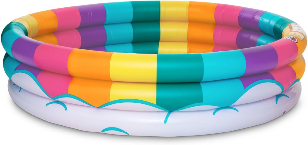 Inflatable Kiddie Pool for Backyard Fun Small Blow Up Swim and Splash