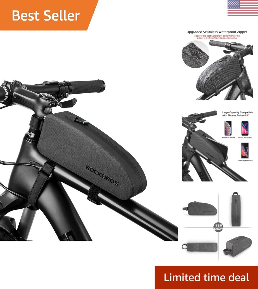 Bike Top Tube Bag Bicycle Front Frame Bag Waterproof Bike Pouch Pack / Phone ...