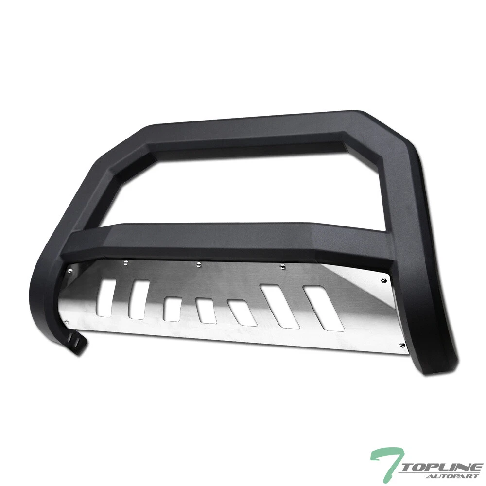 Topline for 2004-2020 Ford F150 AVT Bull Bar Grille Guard - Matte Black/aluminum