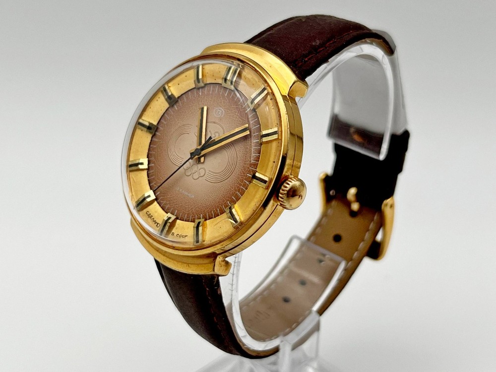 WOSTOK 2409 AU10 Olympic Games Vintage Wristwatch Vostok USSR Serviced Watch