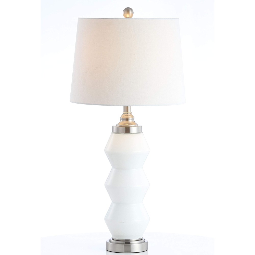 Lighting Collection Jayce Modern Contemporary White/ Nickel 29-inch Bedroom L...