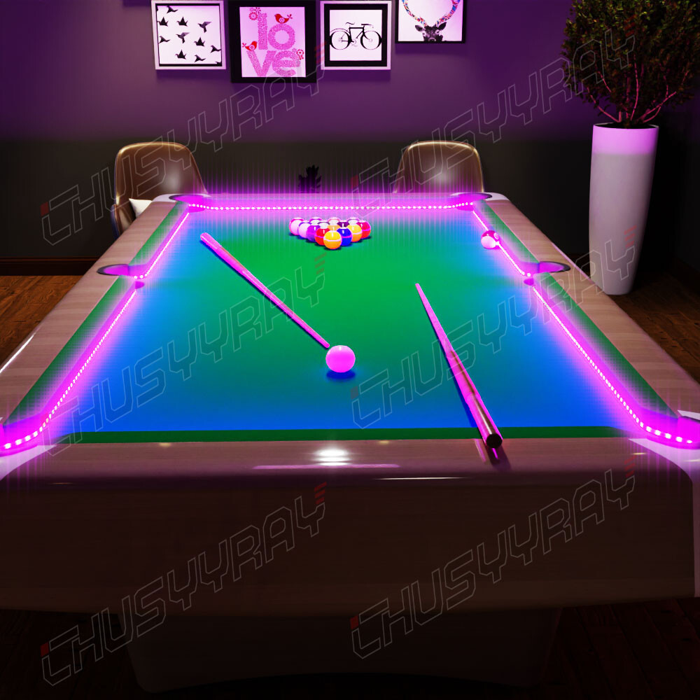 16.4ft LED Strip Lights RGB Bluetooth Music Sync Remote for pool table